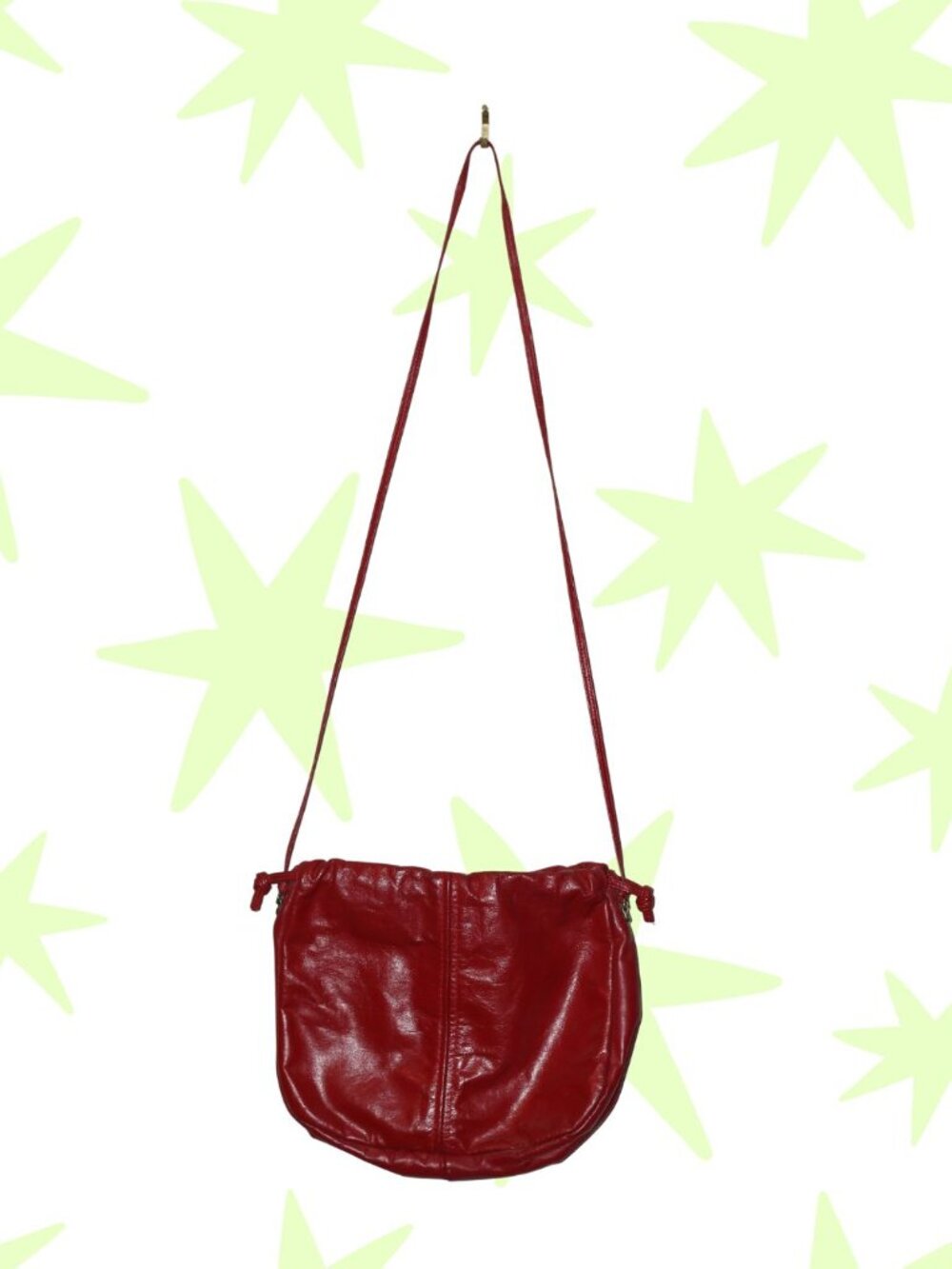 Simple small red shoulder bag